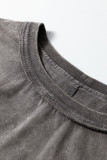 Medium Grey Mineral Wash Boxy Fit Cotton Tank Top