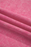 Sachet Pink Solid Color Cotton Mineral Washed Oversize Tee