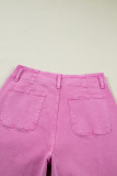 Bonbon 2-Button High Waist Wide Leg Jeans