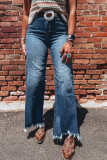 Ashleigh Blue High Waist Frayed Hem Flare Jeans
