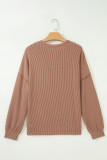 DUNE Leopard Print Colorblock Ribbed Knit Top