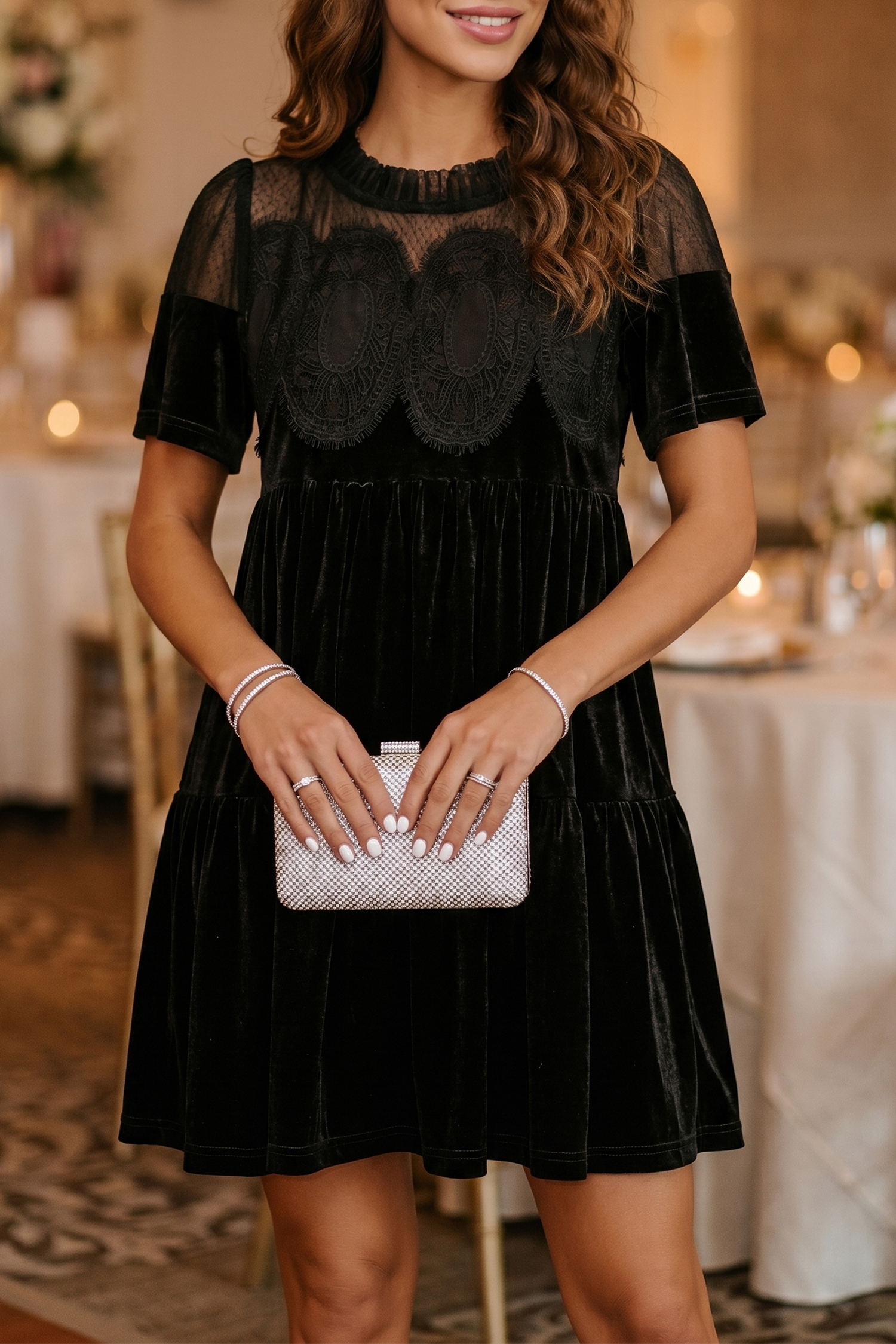 shift dress velvet Honey Belle Wine Burnout Size S, Ruffle Bell Sleeves, V-Neck while the rich black hue adds sophisticated flair to your seasonal wardrobe Velvet Dress Black Shift Dress