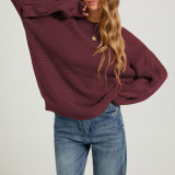 Women Hollow Out Oversized Knit Pullover Sweater