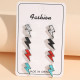 Women Multi‑Color Lightning Bolt Stud Earrings 4‑Pairs Jewelry Set