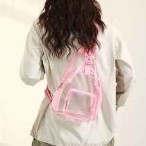 Clear PVC Sling Bag Transparent Crossbody Chest Bag