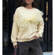 Women 3D Bow Decor Loose Sweatshirt