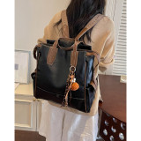 Vintage Faux Leather Multi‑Way Backpack Tote