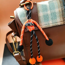 Halloween Ghost Pom Pom Keychain Charm