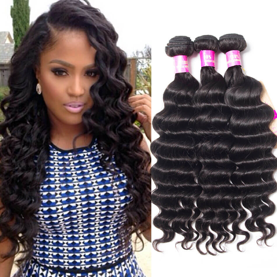 US$ 92.97 - Loose Deep Wave 3 Bundles Hair Weave Bundles ...
