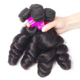 Loose Wave Hair Weave 3 Bundles 100% Remy Hair Spring Loose Curly Virgin Human Hair