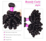 Weave Funmi Hair 4 Bundles Spring Egg Curly Virgin Hair Bundles Natural Black Color