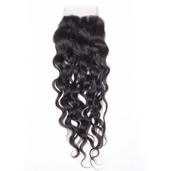 Virgin Water Wave Lace Closure Hair Weave Wet and Wavy Closure Hair Extensions