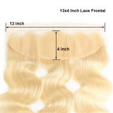 Remy Human Hair 613 Blonde Lace Frontal Closure Free Part Body Wave 13*4 Ear to Ear Swiss Lace Bleached Knot