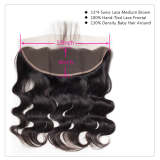 Lace Frontal Closure 13*4 100% Unprocessed Human Hair Extensions Body Wave Frontal Closure with Baby Hair