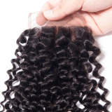 4 Bundles Jerry Curly Virgin Hair With Closure 100% Virgin Human Hair Bundles With 4*4 Closure Jerry Curly