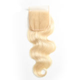 Blonde Hair With Closure Color 613 Blonde Body Wave 3 Bundles With Lace Closure