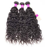 4 Bundles With Closure Wet And Wavy Human Hair Weave Bundles Water Wave With Closure Natural Color