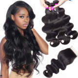 Body Wave 3 Bundles With Closure Grade Virgin Hair With Closure