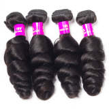 Human Hair Bundles With Frontal Loose Wave Virgin Hair With 13*4 Frontal Spring Loose Curly 4 Bundles Hair Weft With Frontal