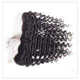 Deep Wave Frontal With 3 Bundles Human Hair Bundles With 13*4 Frontal Deep Wave Curly High Quality