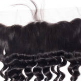 Loose Deep 4 Bundles With 13*4 Frontal Lace Closure Virgin Hair Bundles with 13*4 Lace Ftontal