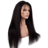 Kinky Straight 13×4 Lace Front Wigs Virgin Human Yaki Hair Wigs
