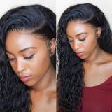 Water Wave 360 Lace Frontal Wigs Baby Hair Human Hair Wigs