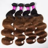 Ombre Hair 1B/30 Body Wave 3/4 Bundles Best Virgin Hair T1B30