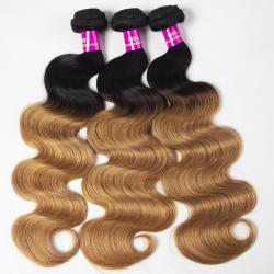 Ombre Hair Color 1B/27 Body Wave 3 Bundles Best Hair