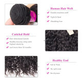 Water Wave 3 Bundles Virgin Human Hair With 360 Lace Frontal Closure Wet and Wavy