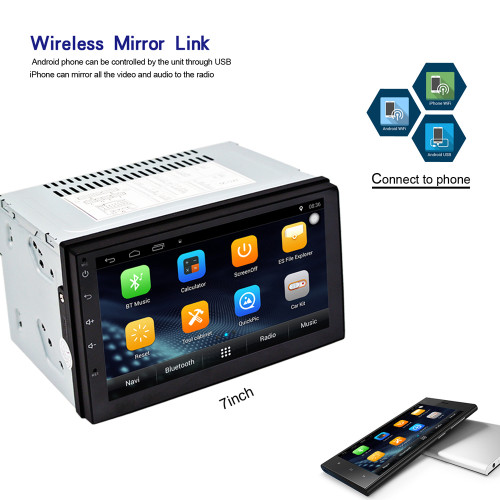 Android 10 Car Radio Stereo with 7 inch Capacitive Touch Screen for CHEVROLET CHRYSLER JEEP DODGE,2 Din GPS Navigation Support USB Connection Wheel Control Rearview Camera Bluetooth