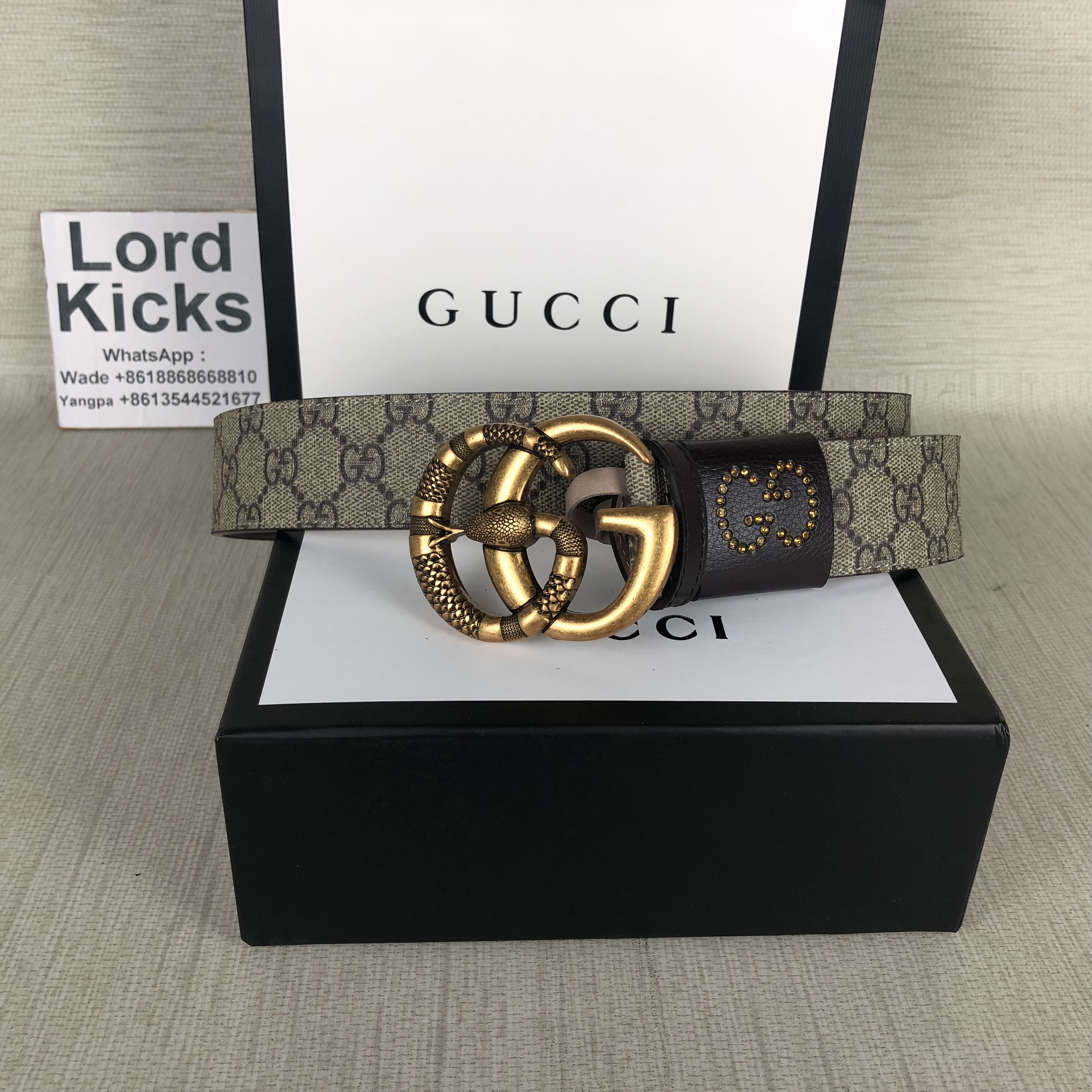 double g buckle with snake