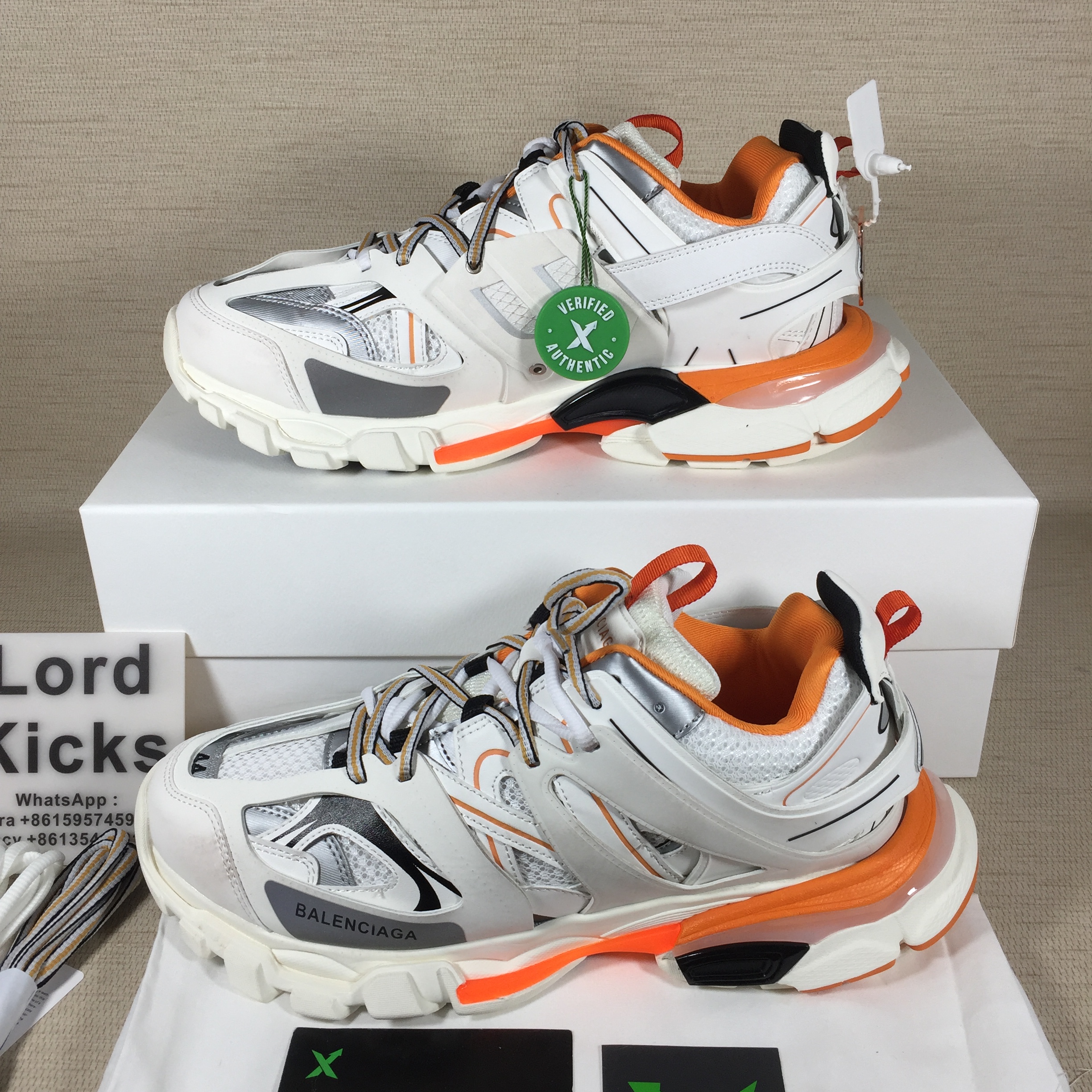 white orange balenciaga track