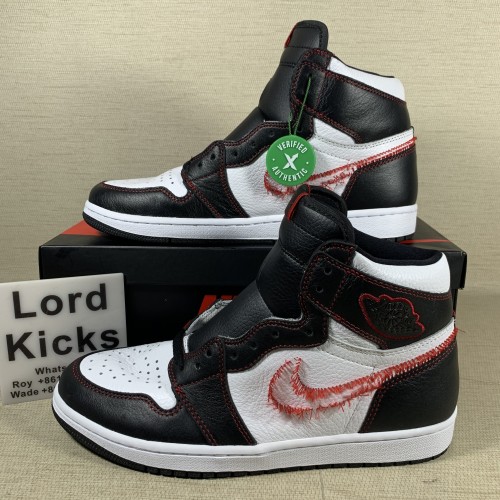 Us 170 00 Jordan 1 Retro High Defiant White Black Gym Red Cd M Lordkicks Net