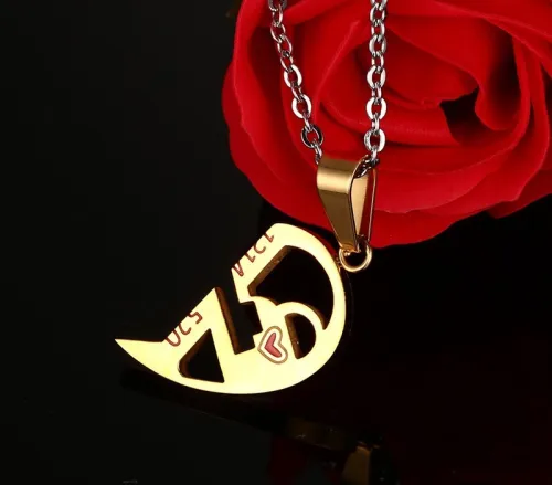 Wholesale Stainless Steel Love Puzzle Couple Pendant