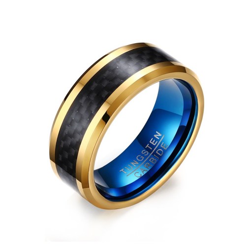 Wholesale Tungsten Carbide Carbon Fiber Inlay Ring