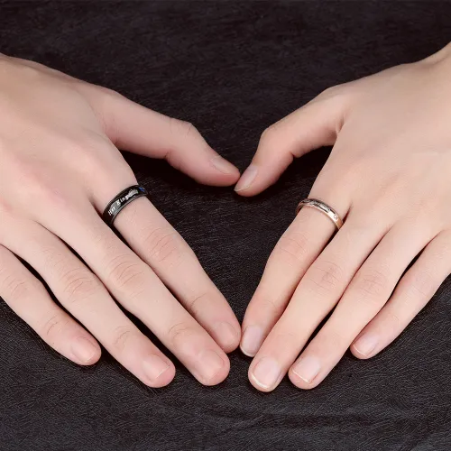 Wholesale Stainless Steel His and Hers Promise Rings