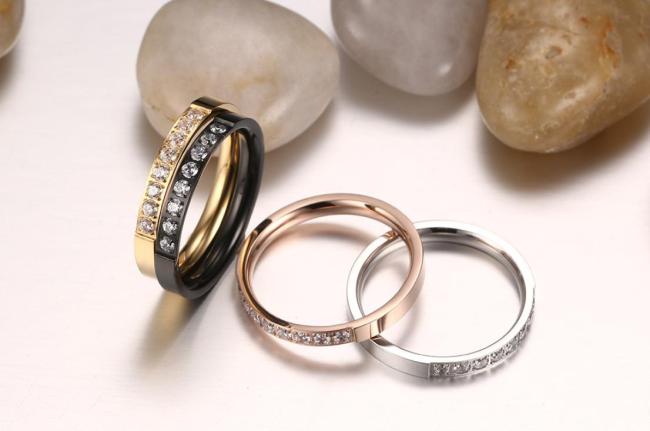 Wholesale Stainless Steel Rings for Women with Stones