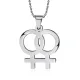 Wholesale Stainless Steel Double Femal Symbol Pendant