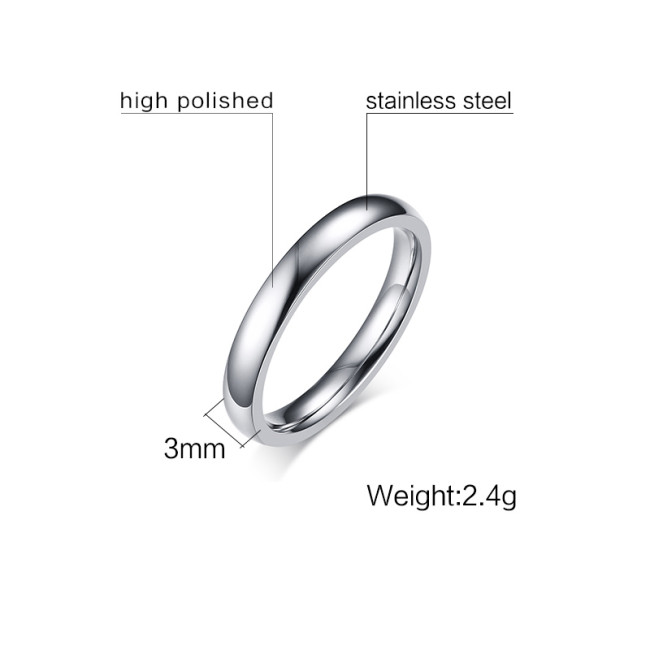 Wholesale Stainless Steel 3mm Ring Blanks