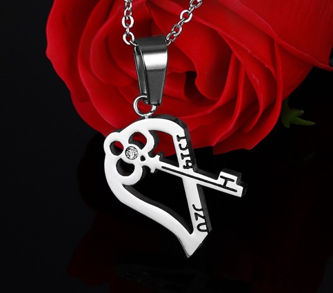Wholesale Stainless Steel Love Puzzle Couple Pendant
