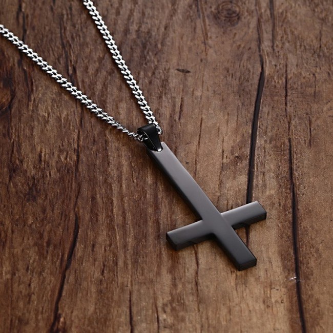 Wholesale Stainless Steel Inverted Cross Pendant