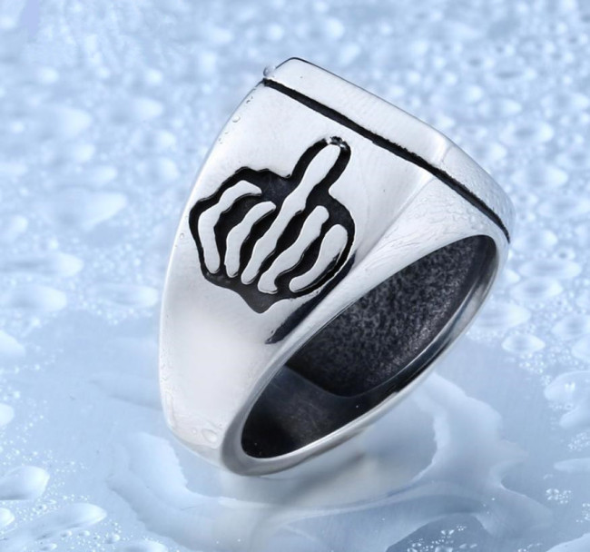Wholesale Stainless Steel Biker Fuck the Word Ring