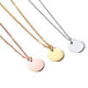 Wholesale Stainless Steel Womens Blank Circle Necklace