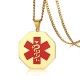 Wholesale Stainless Steel Gold IP Medical Tags