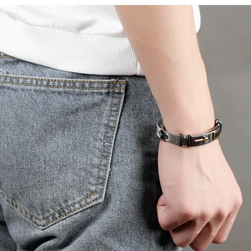 Wholesale Stainless Steel Mens Accessories Bracelet with Cross
