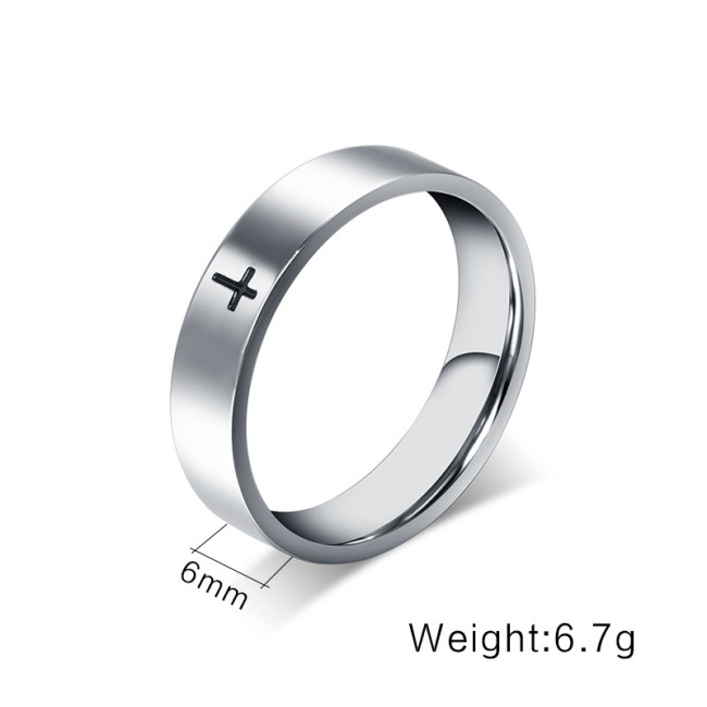 Wholesale Stainless Steel Cross Band Ring