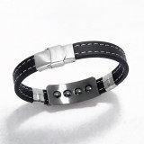Wholesale Stainless Steel Personalized Rubber Silicone Bracelet