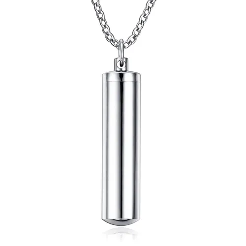Wholesale Stainless Steel Men Cylinder Pendant