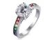 Wholesale Stainless Steel Rainbow Pride Engagement Rings